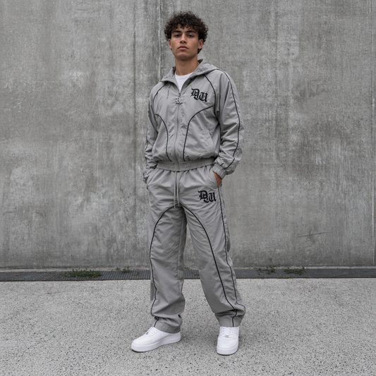 Essential Windbreaker Tracksuit Grey