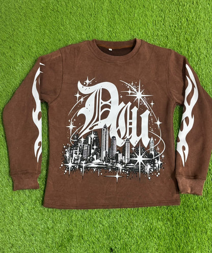 Afterhours Brown Crewneck Sweater