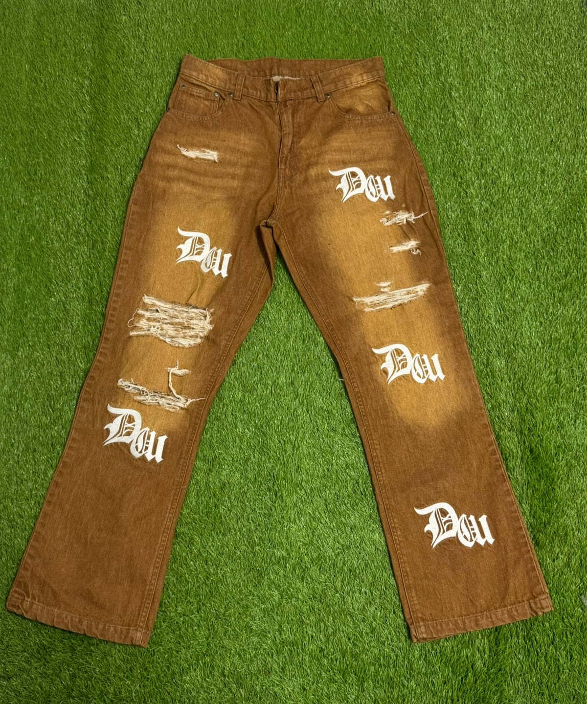 Brown Afterhours Sweater and Distressed Denim Jeans Bundle Set
