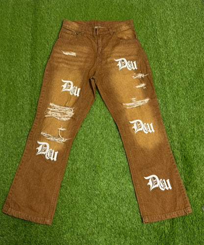 Brown Afterhours Sweater and Distressed Denim Jeans Bundle Set
