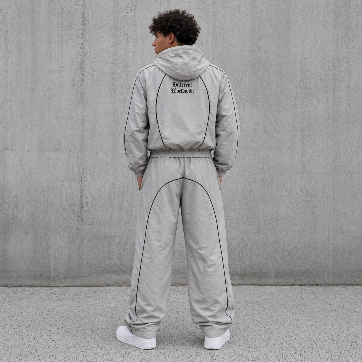 Essential Windbreaker Tracksuit Grey