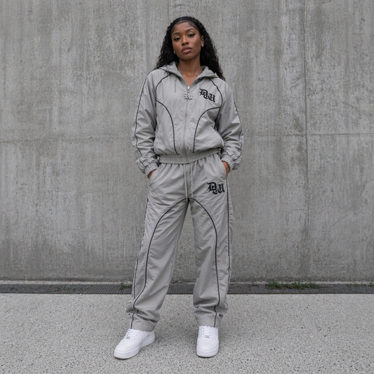 Essential Windbreaker Tracksuit Grey