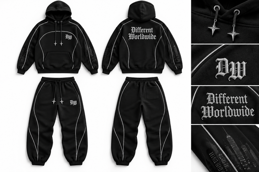 Midnight Chrome Gothic Fleece Sweatsuit