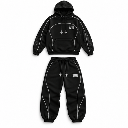 Midnight Chrome Gothic Fleece Sweatsuit