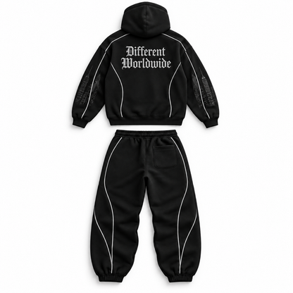 Midnight Chrome Gothic Fleece Sweatsuit