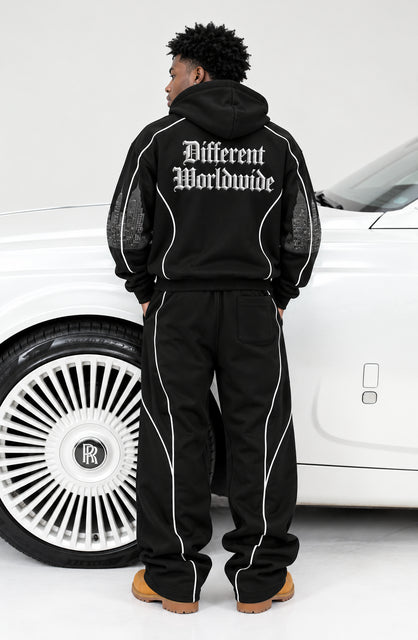 Midnight Chrome Gothic Fleece Sweatsuit