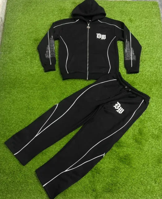 Midnight Chrome Gothic Fleece Sweatsuit