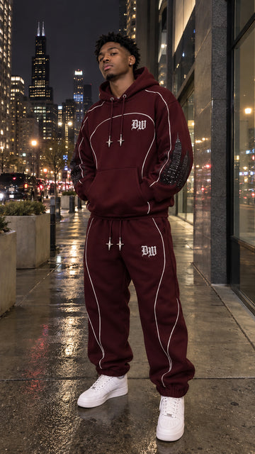 Different Worldwide Burgundy Set