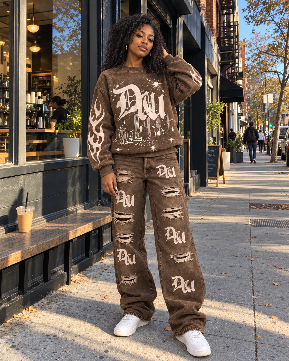 Afterhours Brown Crewneck Sweater