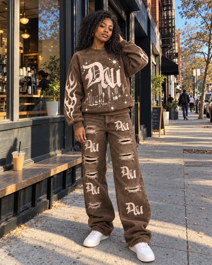 Afterhours Brown Crewneck Sweater