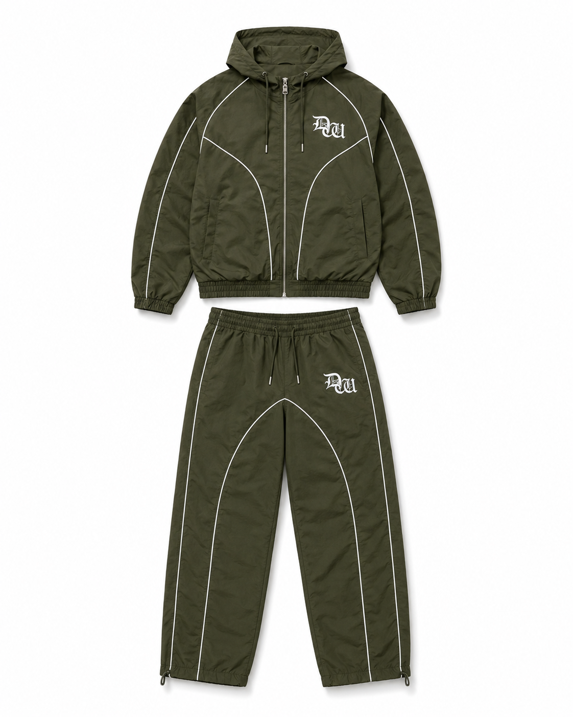 Essential Windbreaker Tracksuit Olive Green