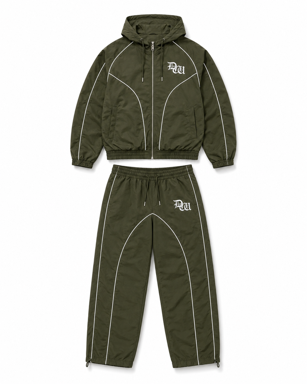 Essential Windbreaker Tracksuit Olive Green
