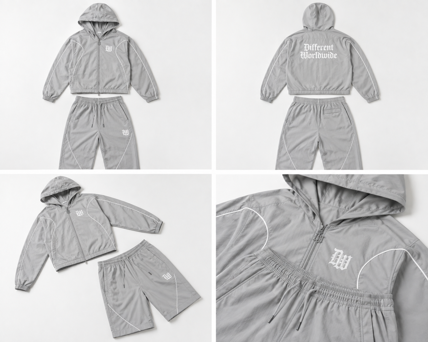 Essential Windbreaker Tracksuit Grey