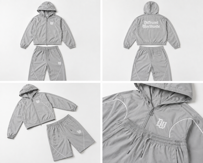 Essential Windbreaker Tracksuit Grey