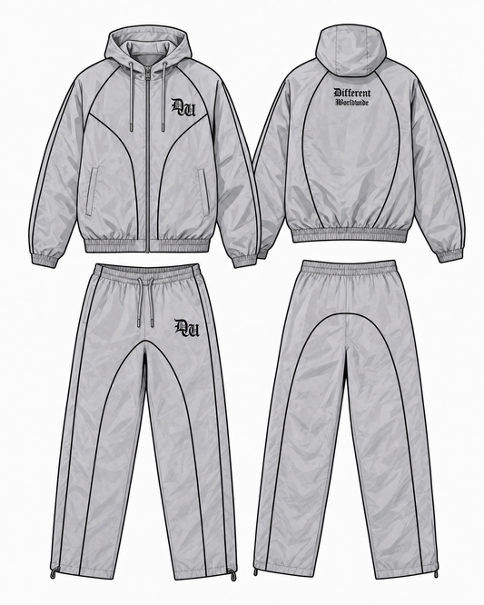 Essential Windbreaker Tracksuit Grey