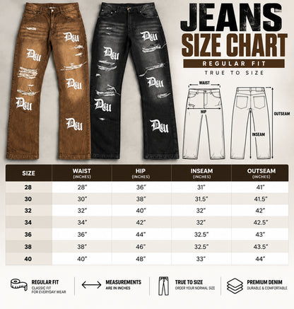 Brown Afterhours Sweater and Distressed Denim Jeans Bundle Set