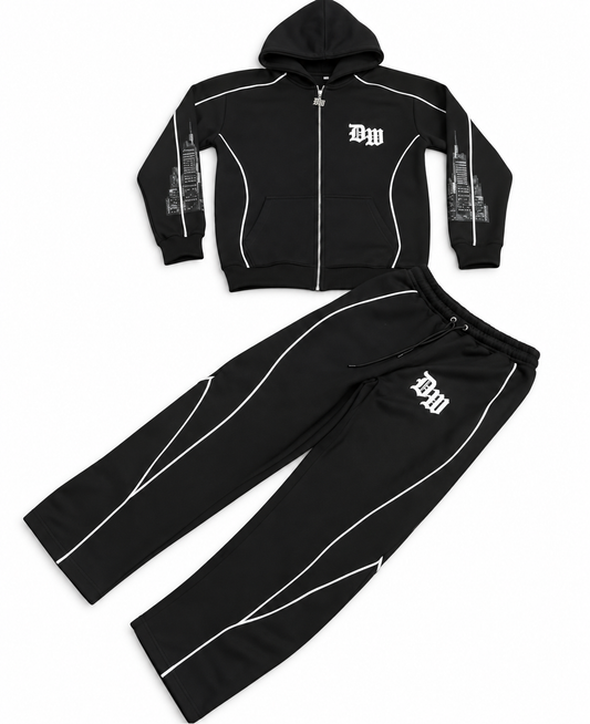 Midnight Chrome Gothic Fleece Sweatsuit