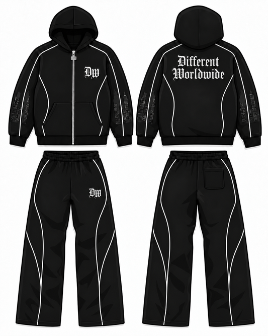 Midnight Chrome Gothic Fleece Sweatsuit