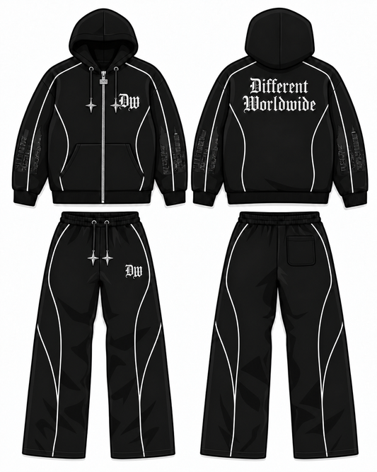 Midnight Chrome Gothic Fleece Sweatsuit