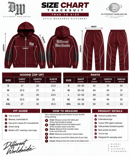 Different Worldwide Burgundy Set
