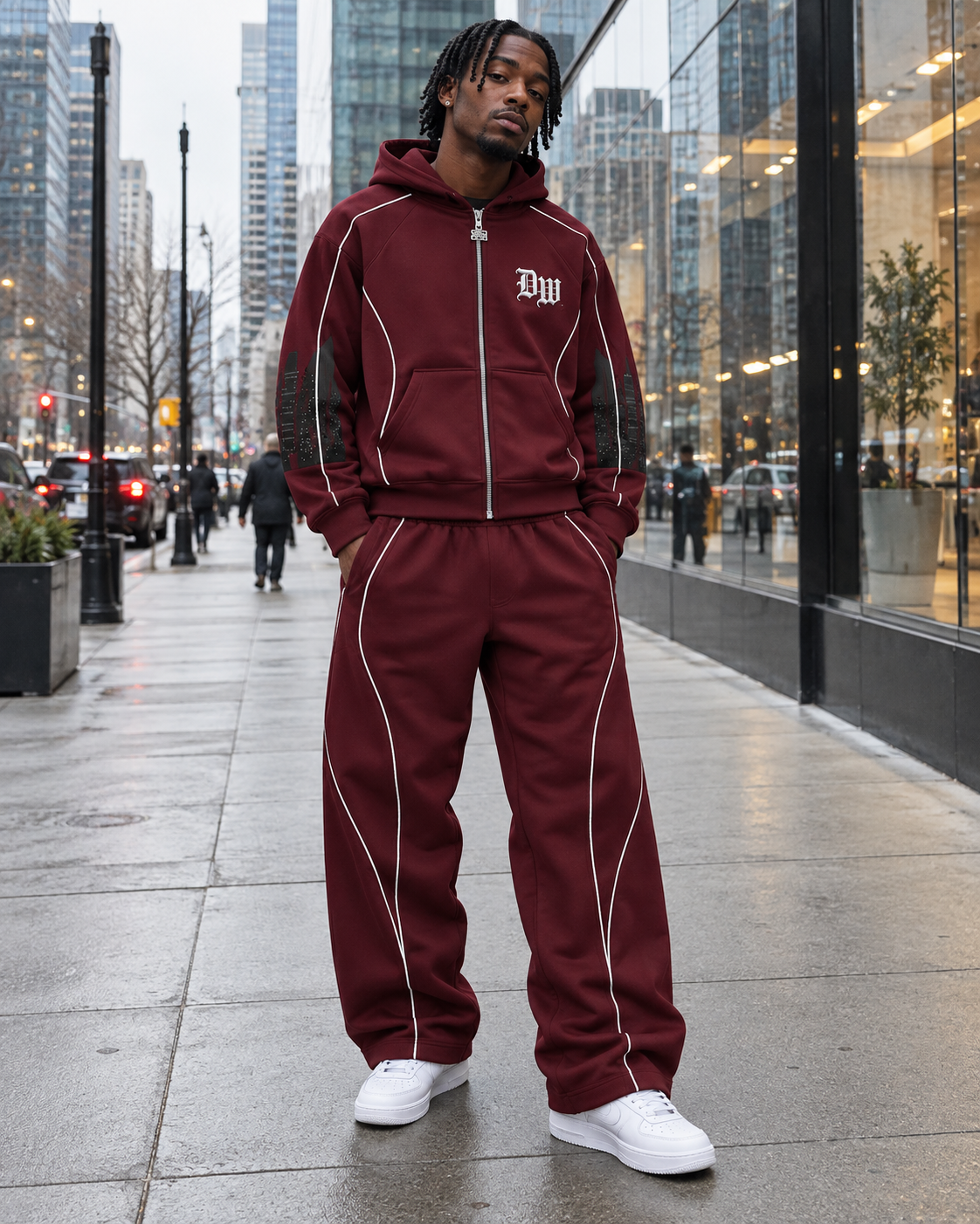 Different Worldwide Burgundy Set