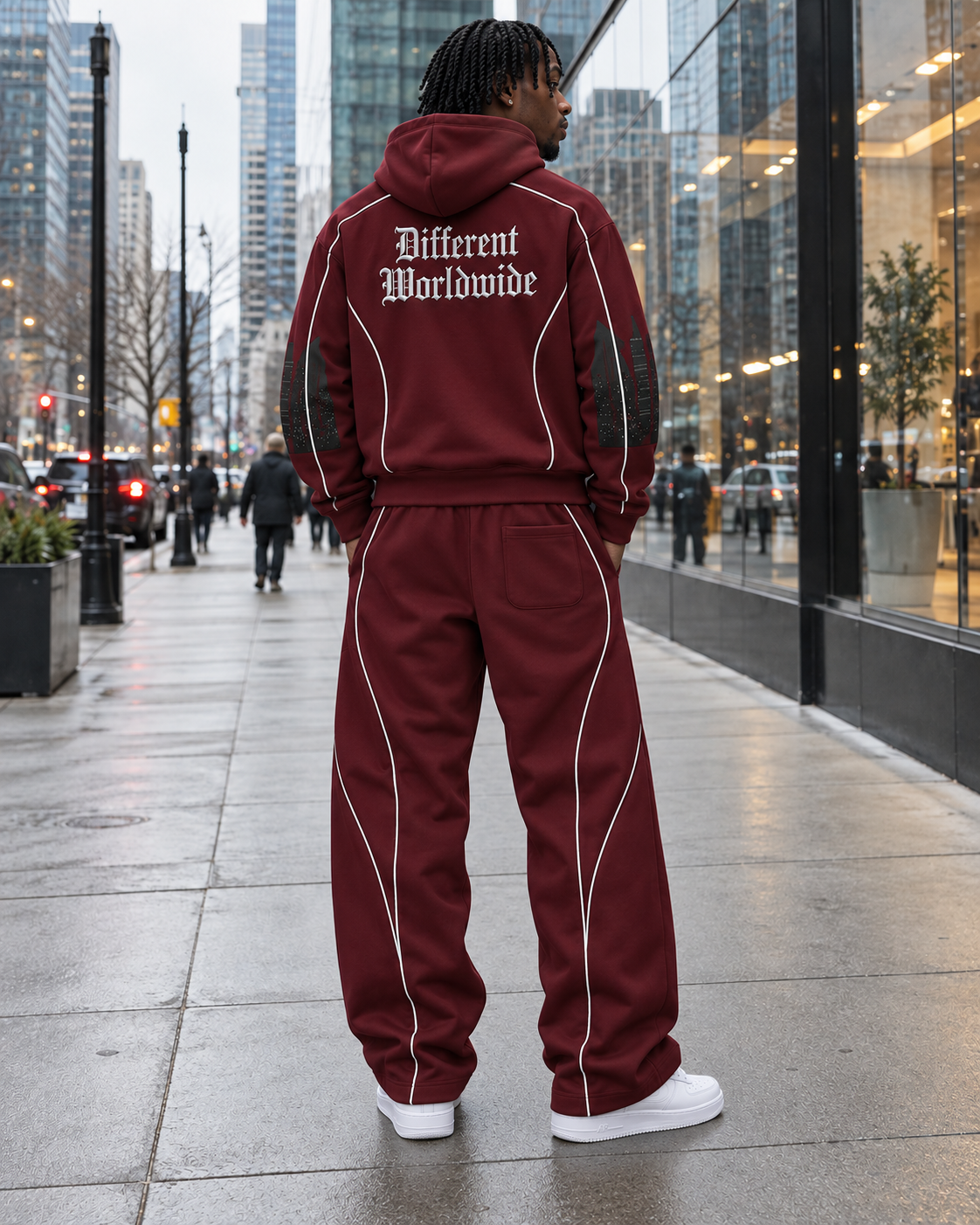 Different Worldwide Burgundy Set